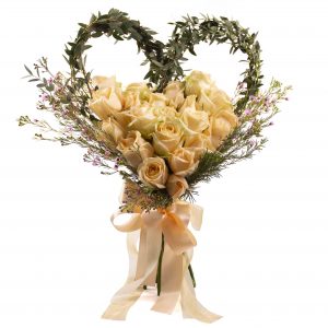 A Heart of Love – Wedding Bouquet Lovely Wedding Rose Bouquet - A Heart of Love– Prince Flower Shop