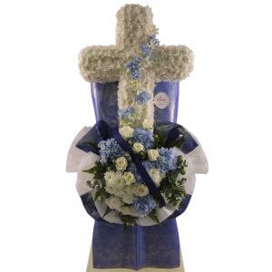 Condolence Cross Wreath – God’s Grace Best-quality Condolence Flower Delivery in Singapore – Condolence Wreath God’s Consolement– Prince Flower Shop