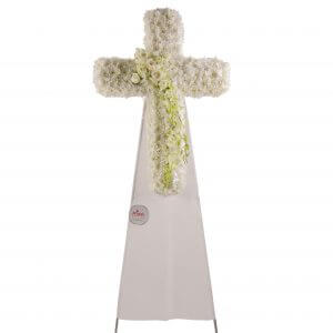 Cross Wreath – Kaleidoscope of Memories Ultimate Condolence Flowers in Singapore – Cross Wreath Kaleidoscope of Memories– Prince Flower Shop