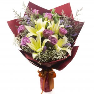 Mother’s Lily Nice Congratulatory Flower Bouquet – You Made It! - Prince Flower Shop