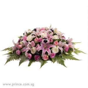 Home’s Eternal Warmth Condolence Flowers - Home’s Eternal Warmth Coffin Top - Prince’s Flower Shop