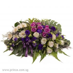 Eternal Memory Condolence Flowers - Eternal Memory Coffin Top - Prince’s Flower Shop