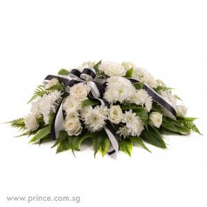 Tribute Condolence Flower Delivery Singapore - Tribute Coffin Top - Prince’s Flower Shop