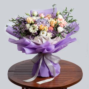 Botanique Treasure Bright Hydrangeas Bouquets in Singapore - Morado – Prince Flower Shop