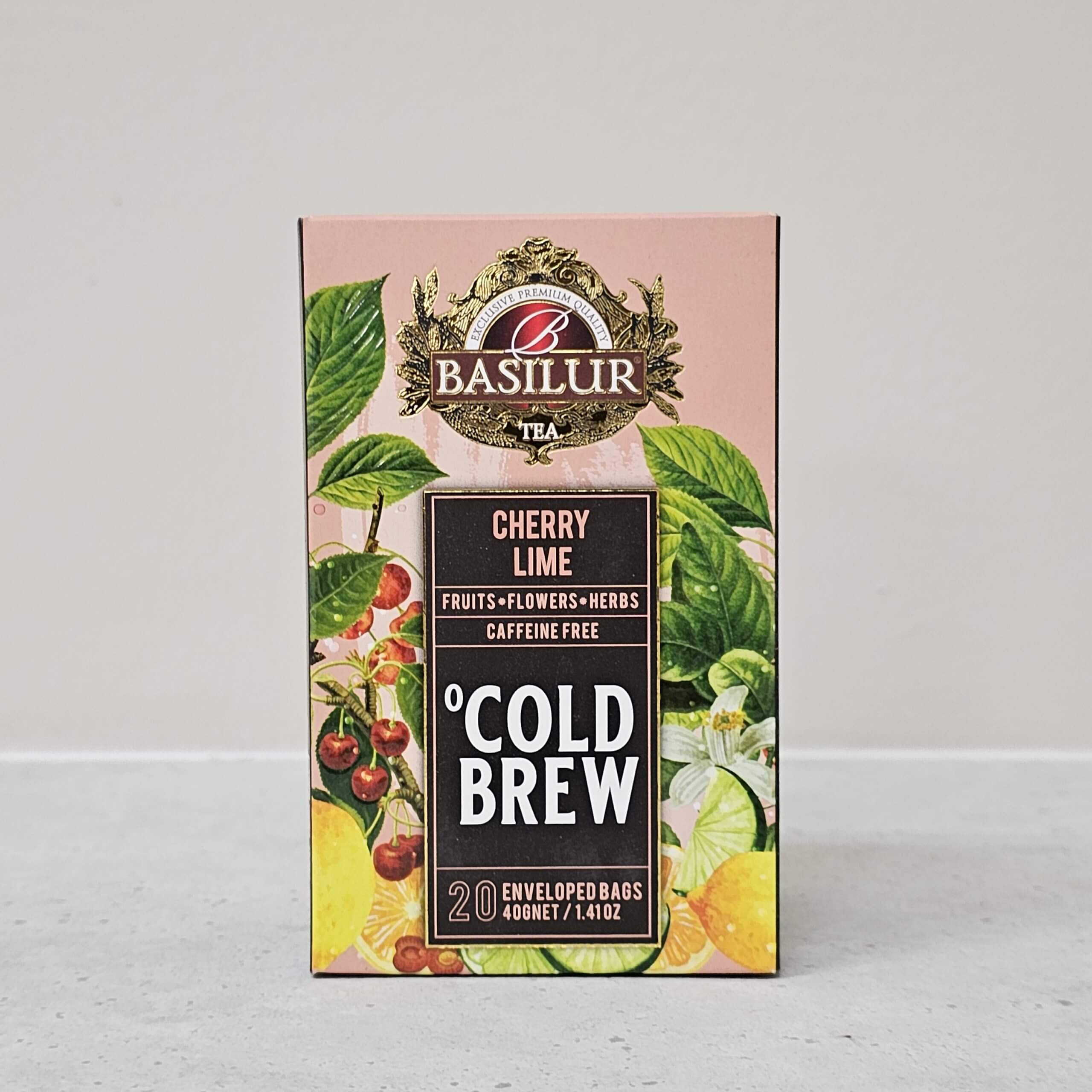 Basilur Caffeine – Cold Brew (20 Sachets) Basilur Caffeine FreeCherry Lime Cold Brew Tea 20 Sachets - Prince Flower Shop